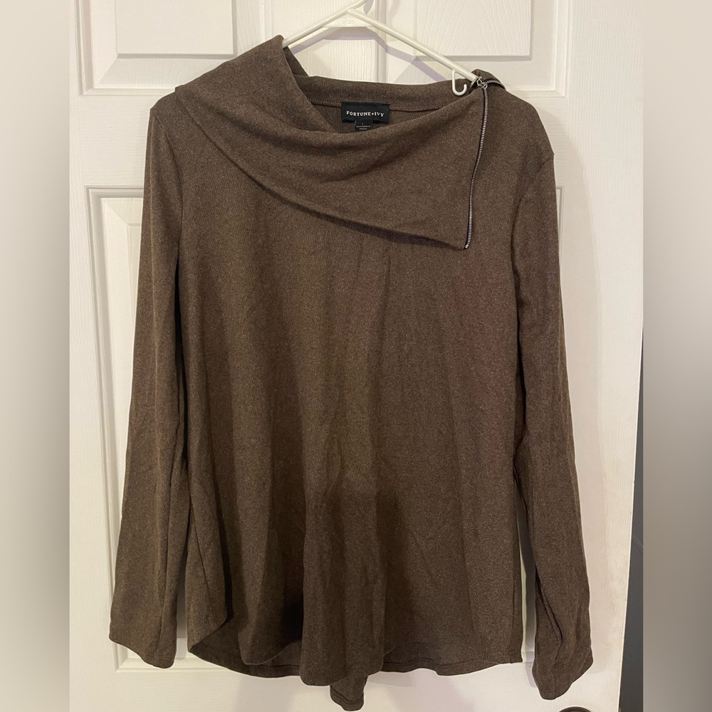 women’s fortune + ivy quarter zip sweater
